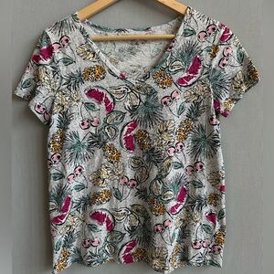 Lord & Taylor | Summer Fruits Short Sleeve Shirt | 100% Cotton